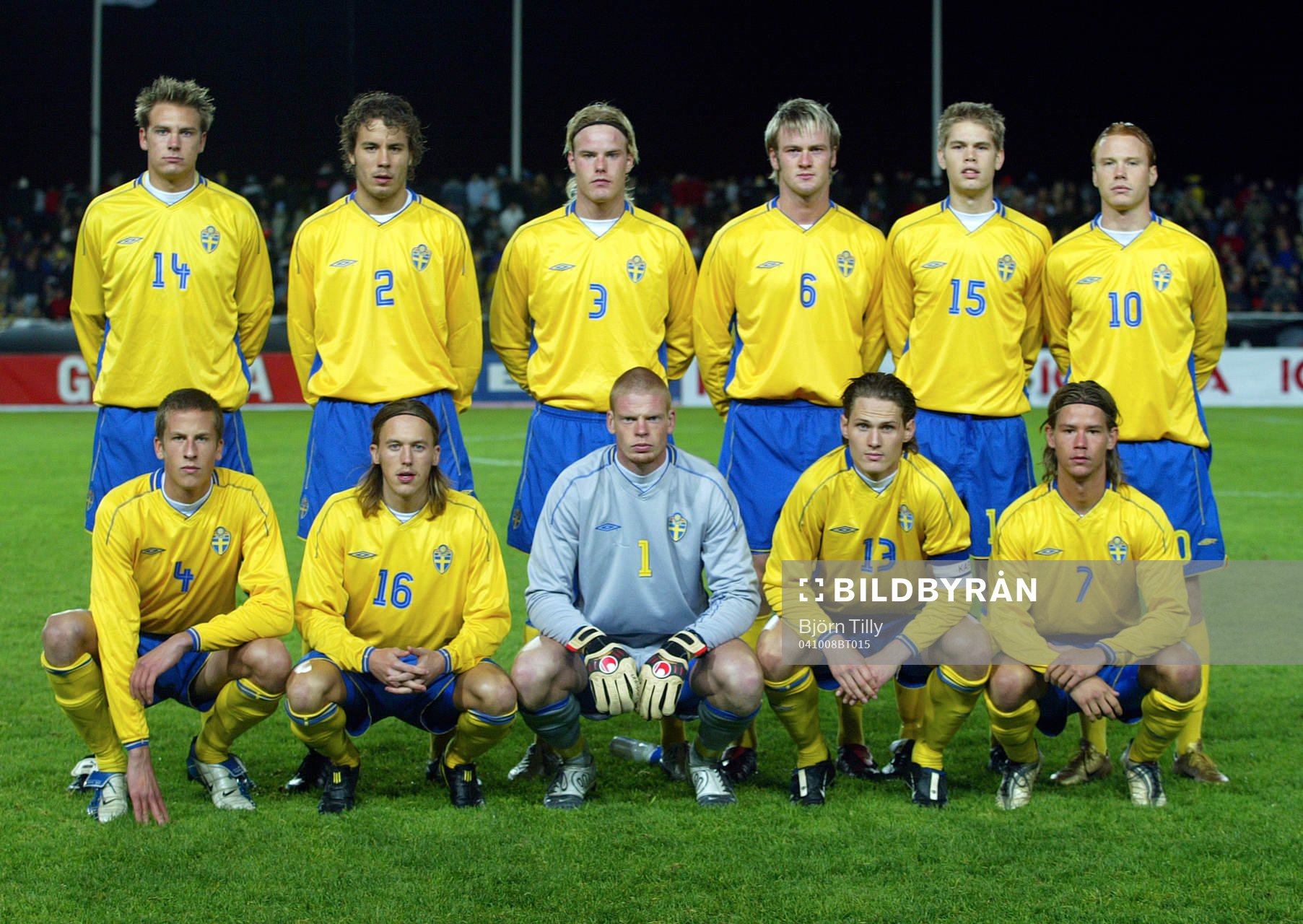 Sveriges start elva.  Lagbild