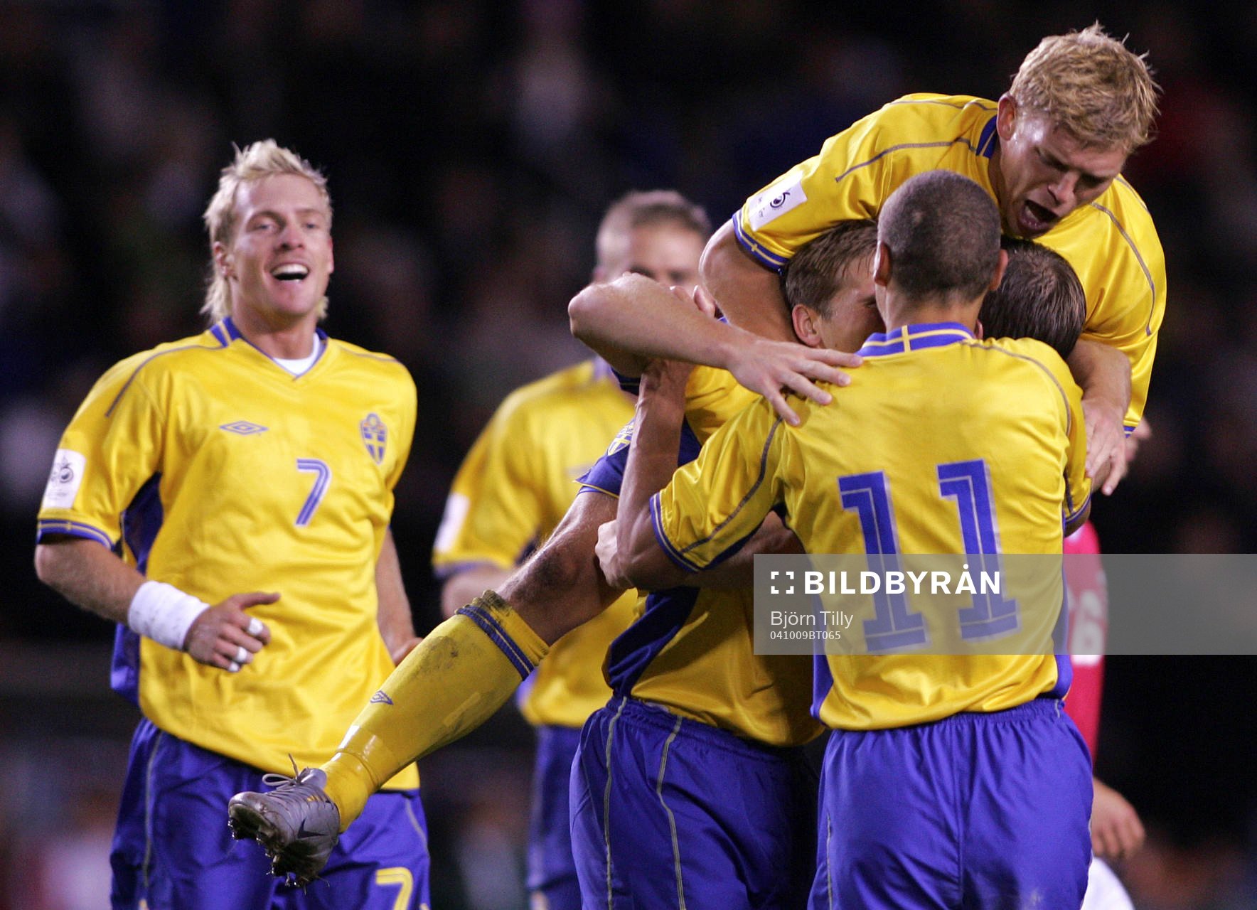 Anders Svensson, Marcus Allbäck och Henrik Larsson,