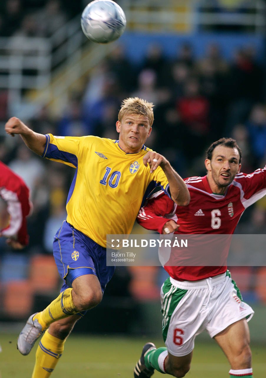 Marcus Allbäck, Sverige och Andras Toth, Ungern