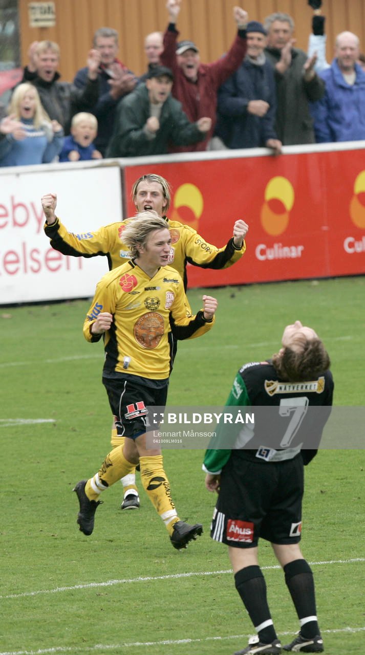 Fredrik Olsson jublar, Anders Karlsson deppar
