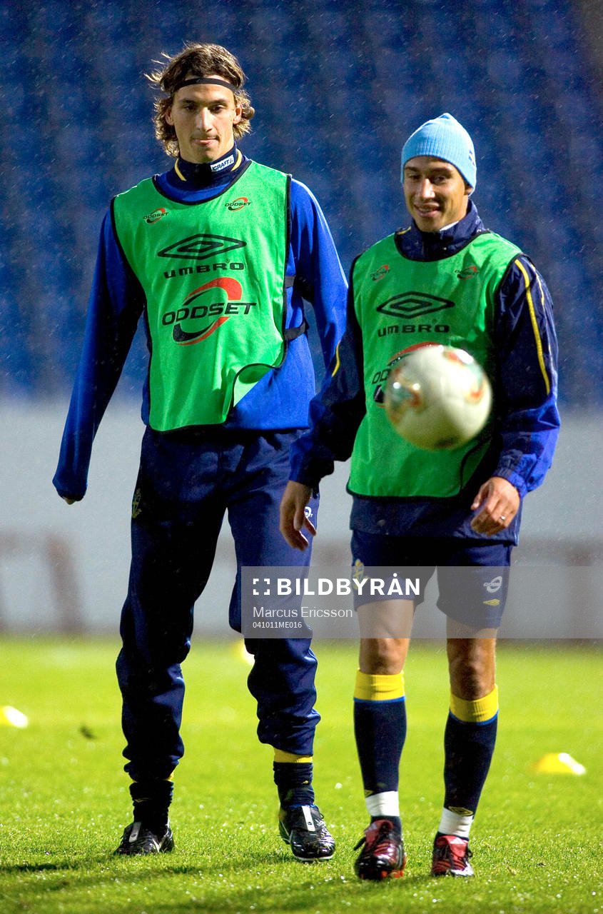Träning, Zlatan Ibrahimovic och Henrik Larsson