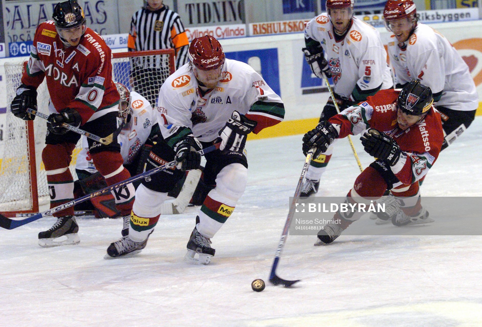 Shawn Horcoff och Anders Nilsson, Mora och Jesper Damgaard,