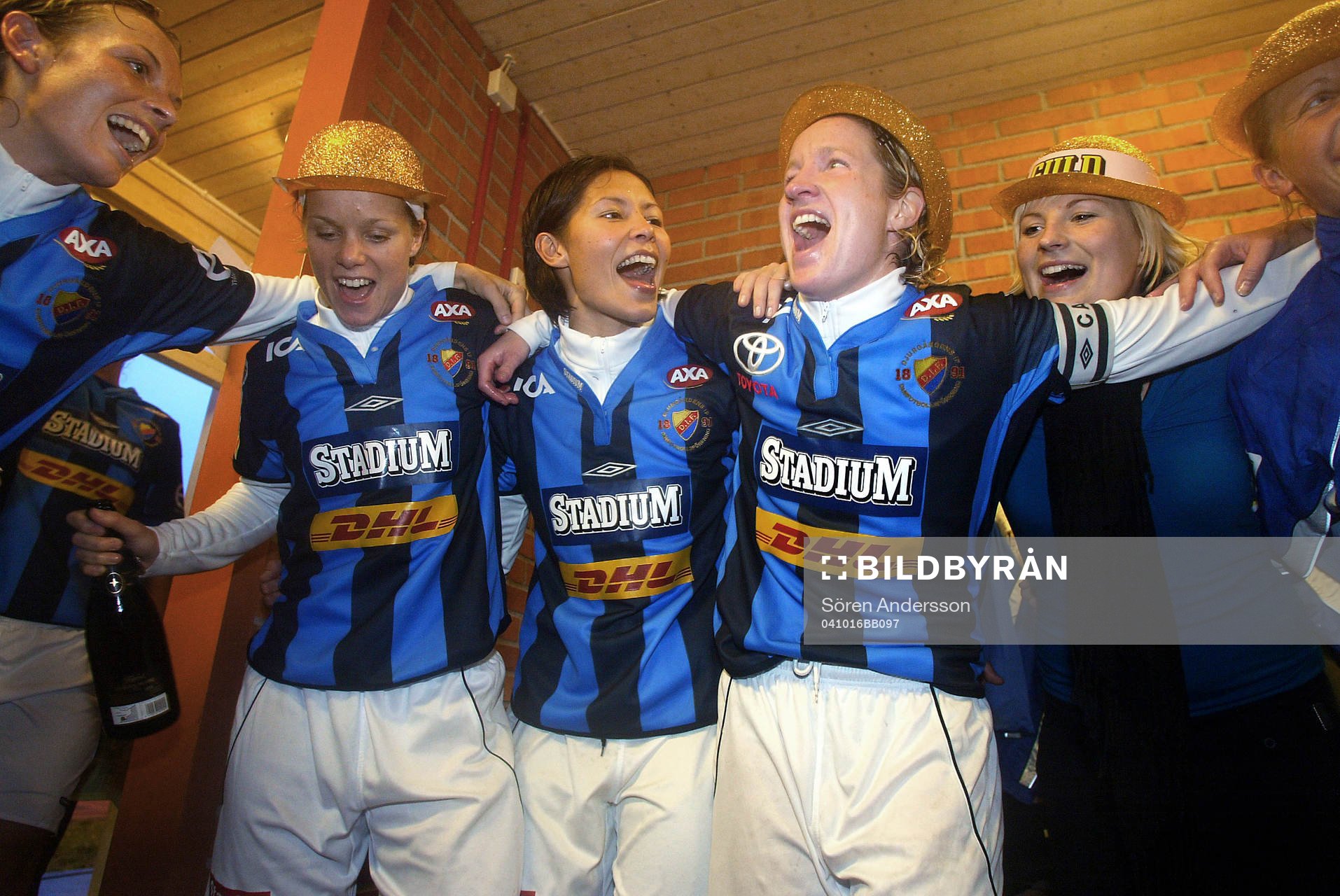 Jane Törnqvist och Victoria Svensson, Djurgården, jubel.
