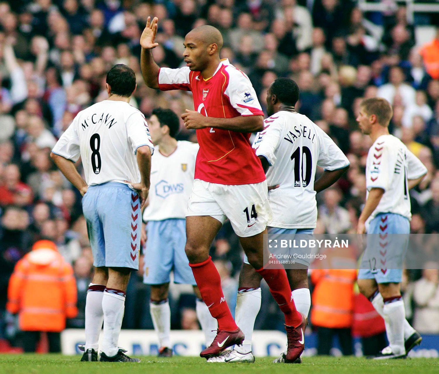  Thierry Henry, Arsenal,  jubel efter att ha gjort mål.