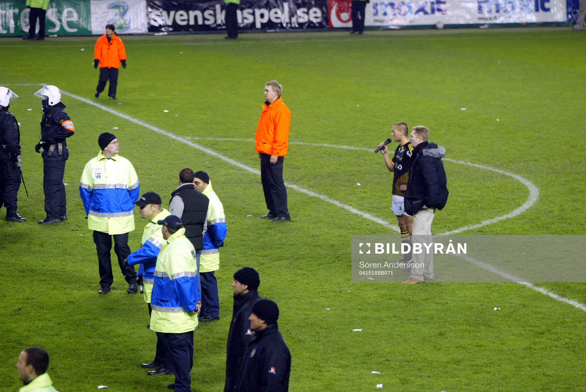 Krister Nordin, AIK uppmanar publiken till lugn