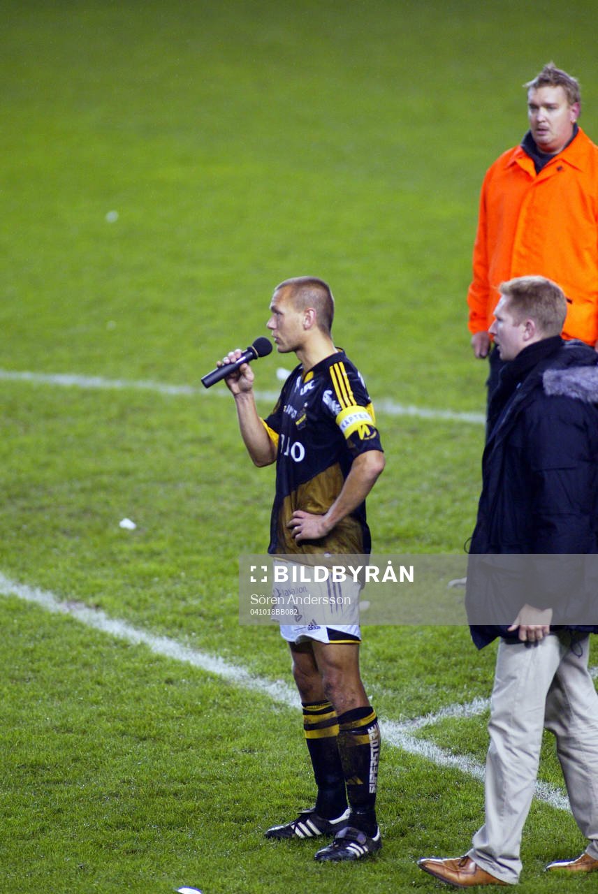 Krister Nordin, AIK uppmanar publiken till lugn