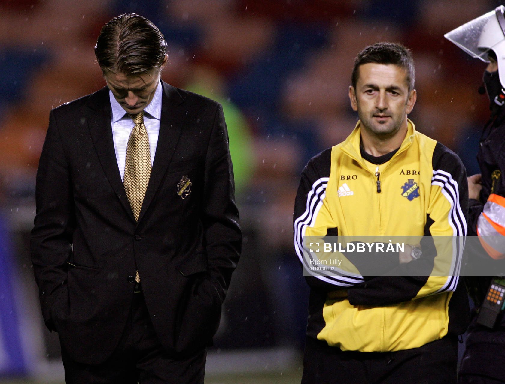 Patrick Englund och Nebojsa Novakovic, tränare AIK