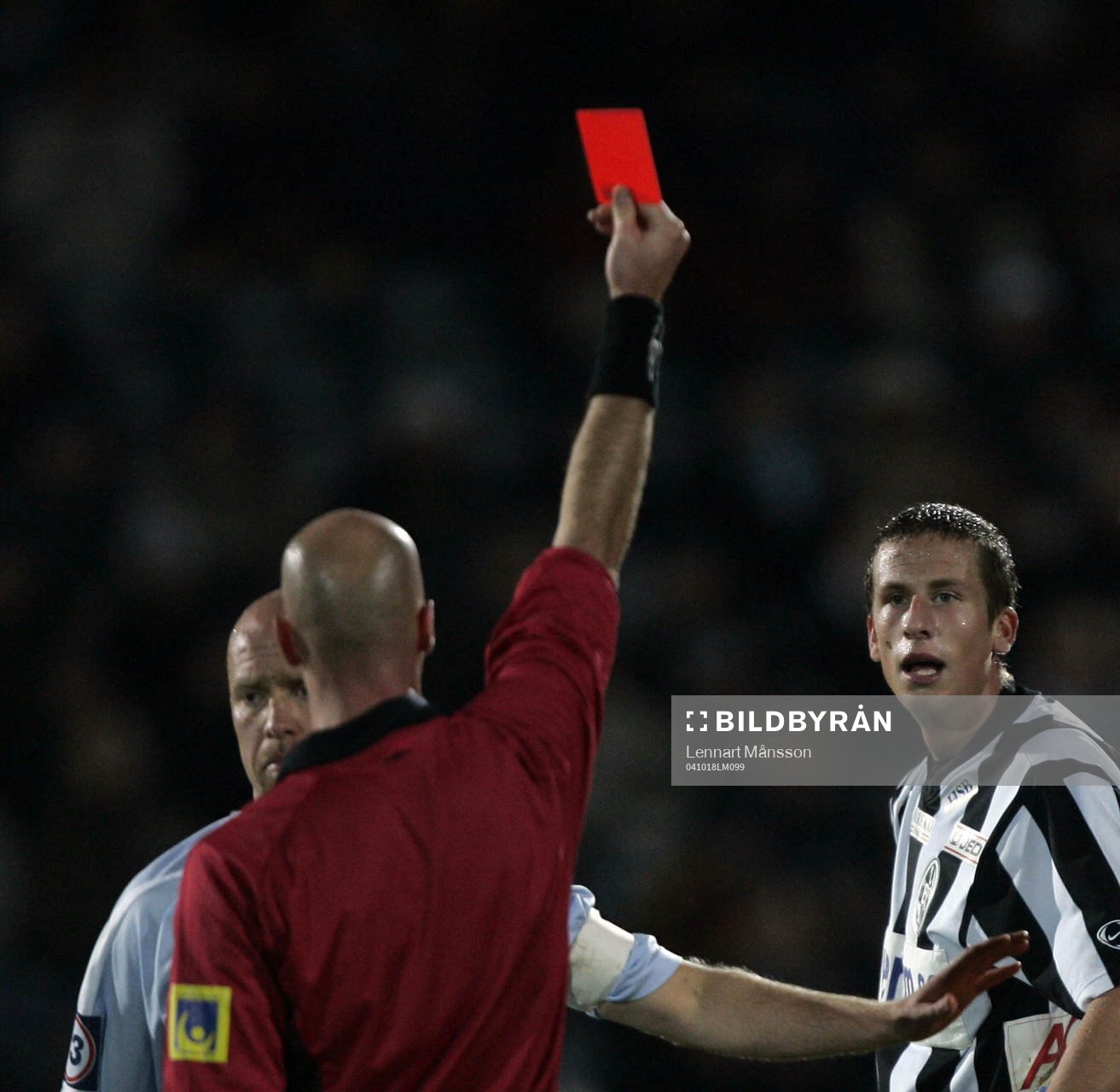 Jonas Olsson, Landskrona utvisning, Rött Kort