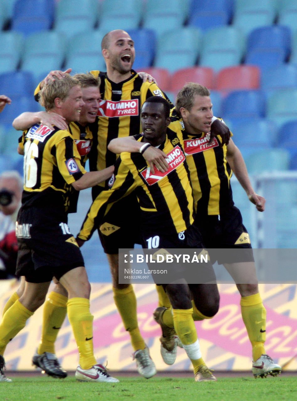 Målskyttarna Dulee Johnson och Jonas Henriksson, Häcken