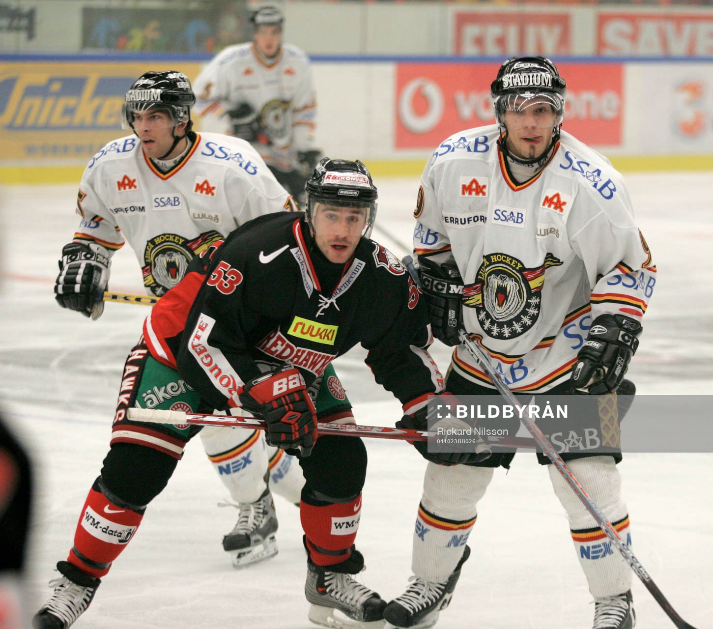 Emil Lundberg och Thomas Koch, Luleå. Brett Mclean, Malmö