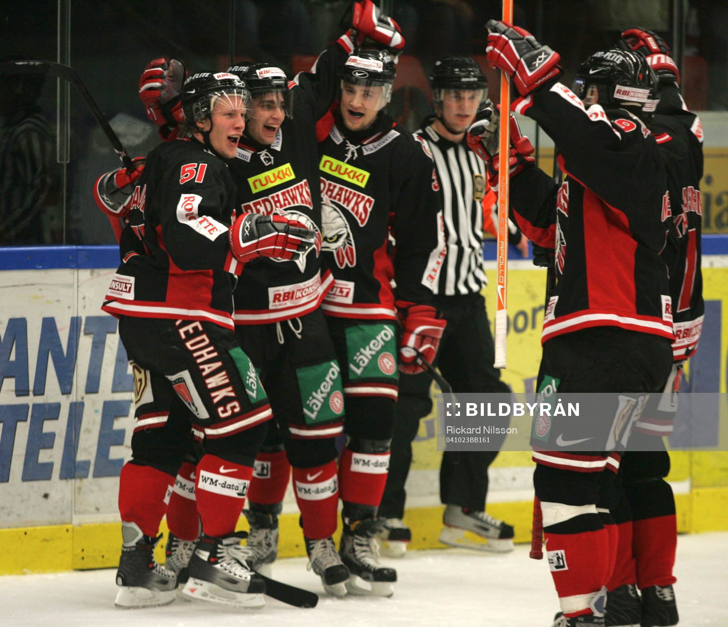 Mika Hannula, Franz Nielsen och Björn Melin, Malmö, jubel