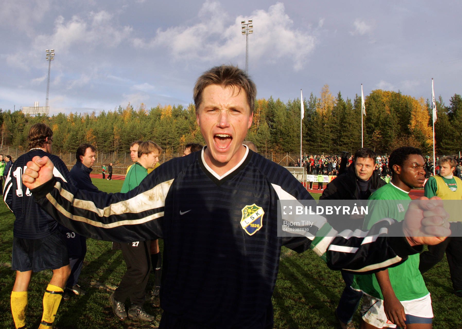  Jörgen Wålemark, Ljungskile, matchvinnare. Jubel. 