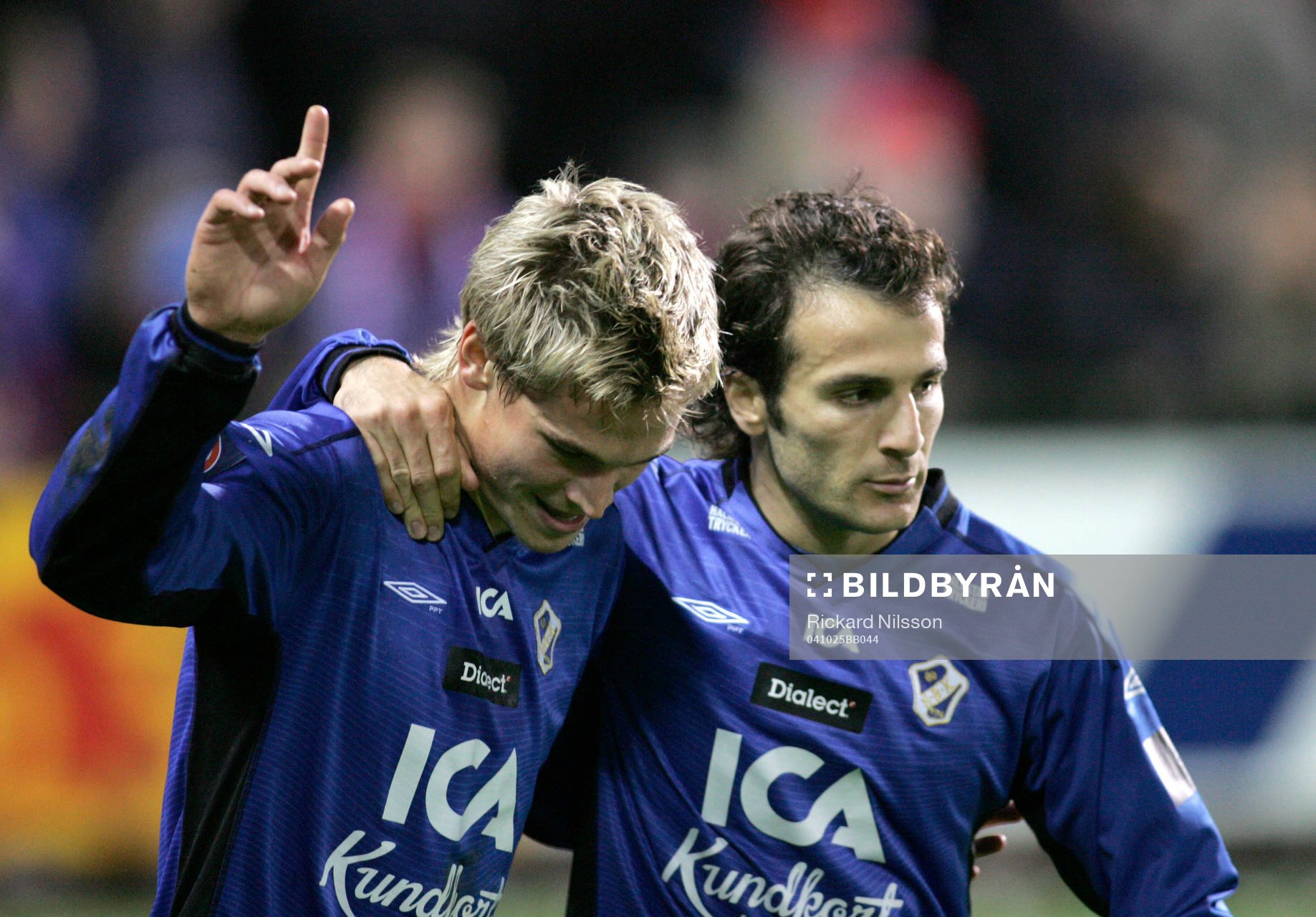 Markus Rosenberg och Sharbel Touma, Halmstad. jubel