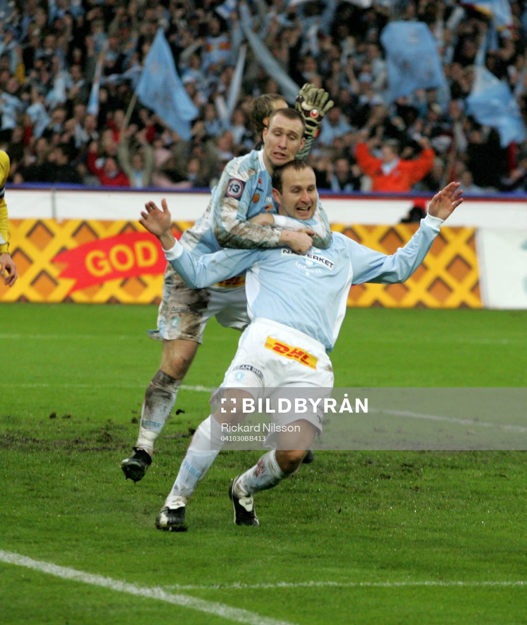 Jon Inge Höiland och Niklas Skoog, Malmö. jubel