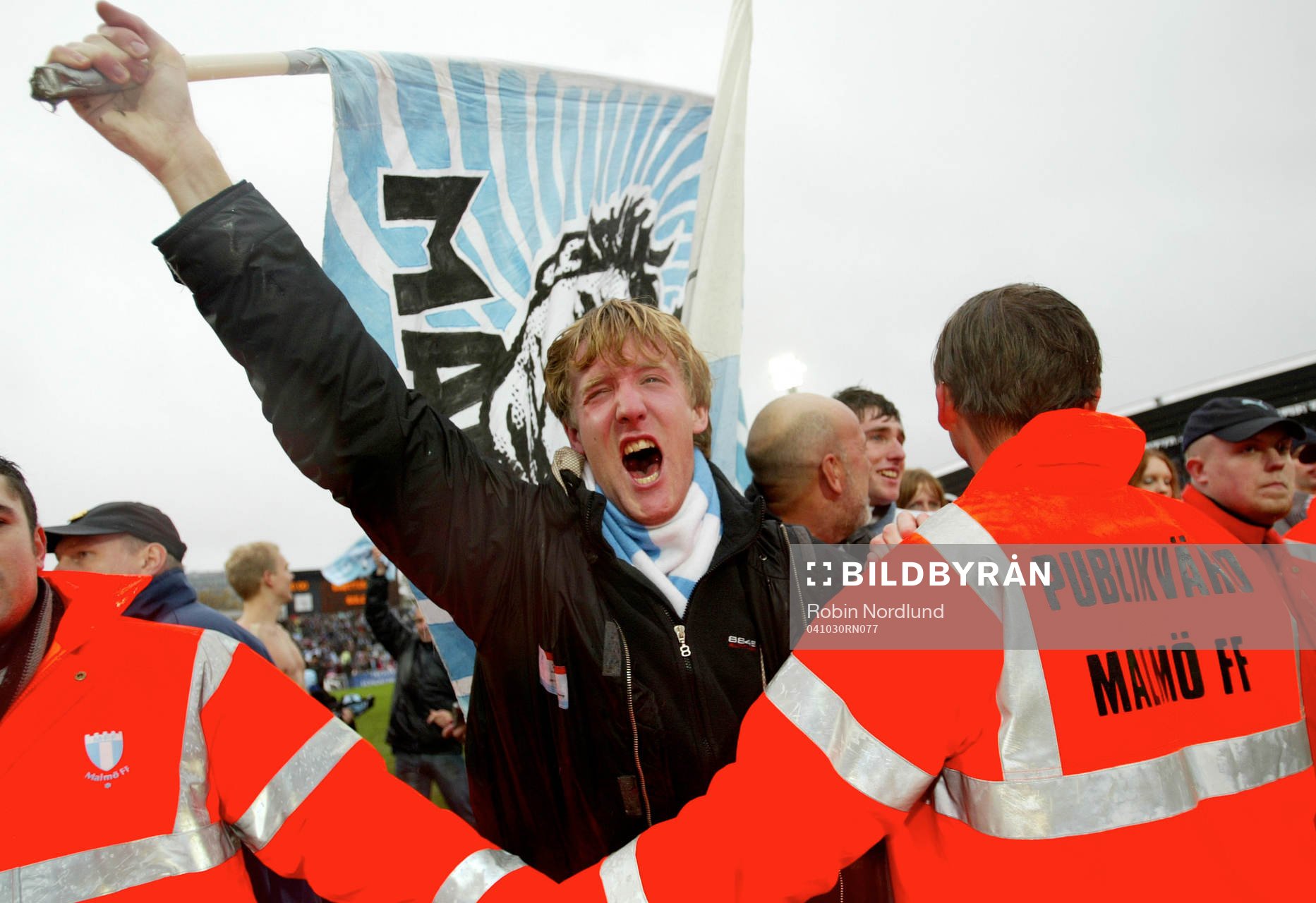 Malmö FF, supporter. (SM-guld, guld, Svenska Mästare,