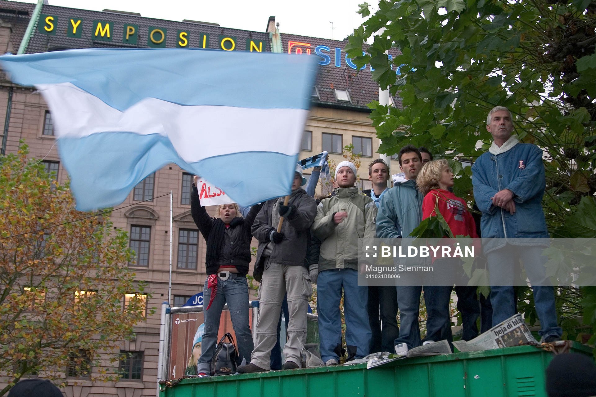 Mottagning av segrarna på Stortorget i Malmö. (SM-guld,