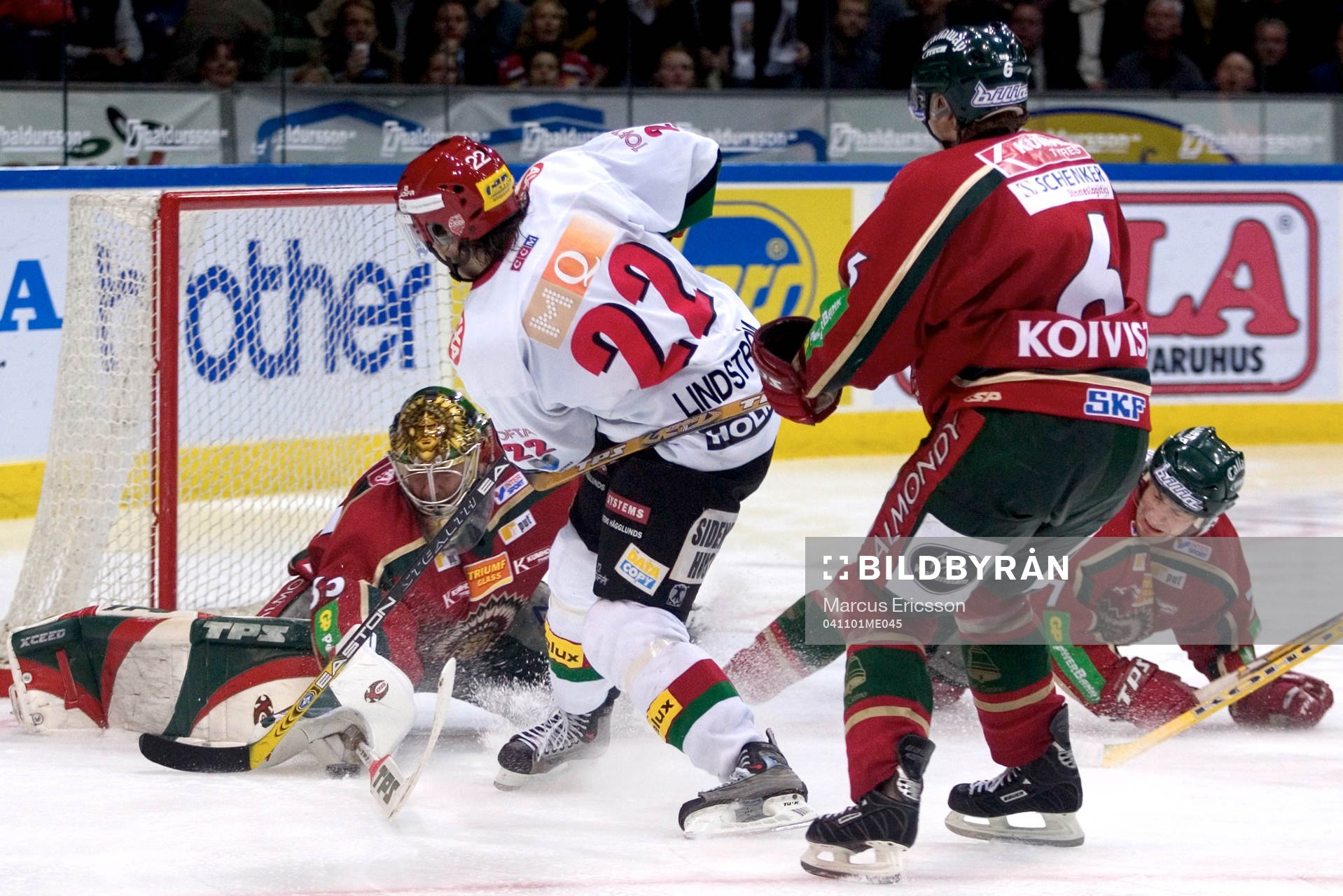 Henrik Lundqvist, målvakt Frölunda tar Joakim