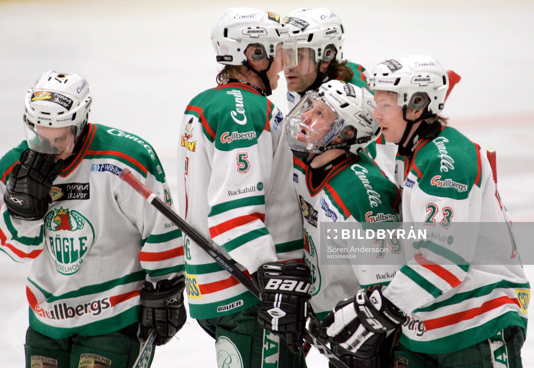 Henrik Eriksson, Niklas Karmhag och Morten Green, Rögle