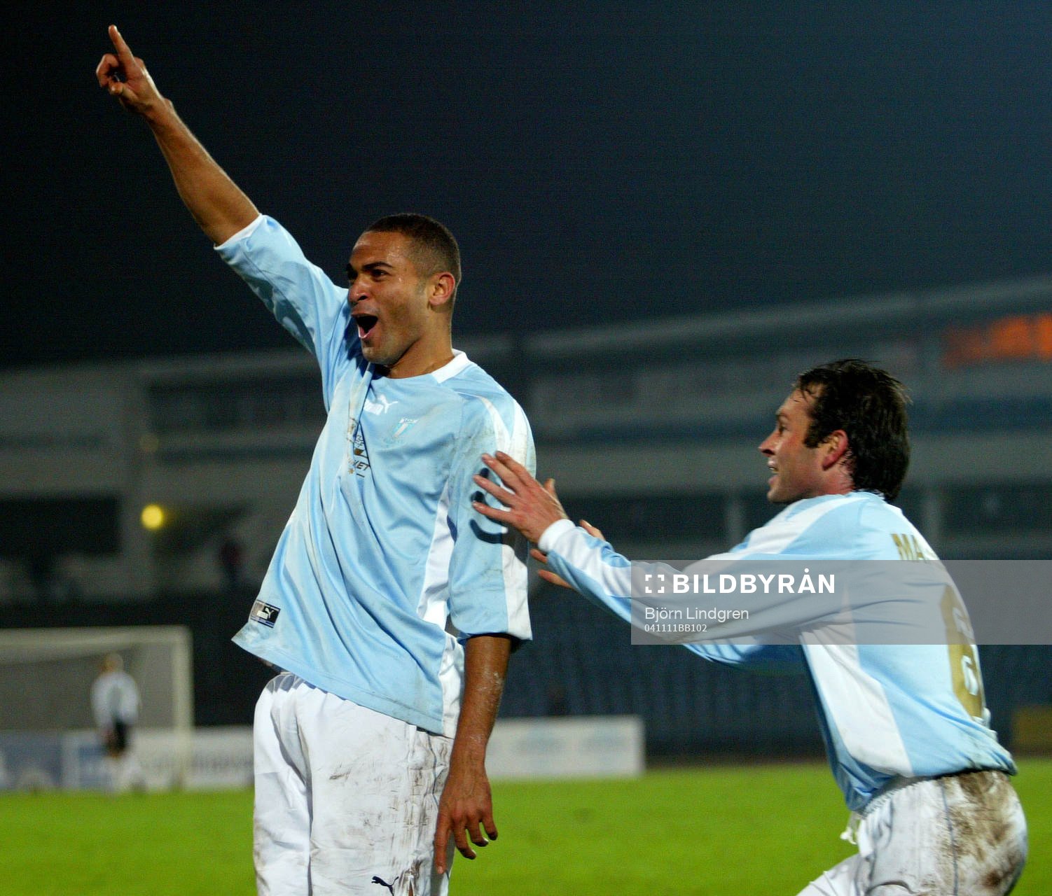  Afonso Alves, Malmö, jubel efter 1-0, Hans Mattisson grattar.