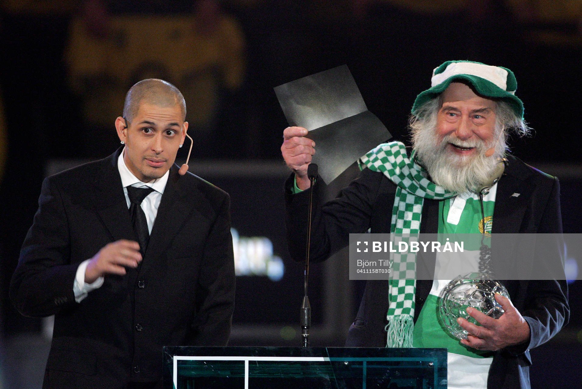 Dogge Doggelito och Hammarbysupportern Johan Tomten