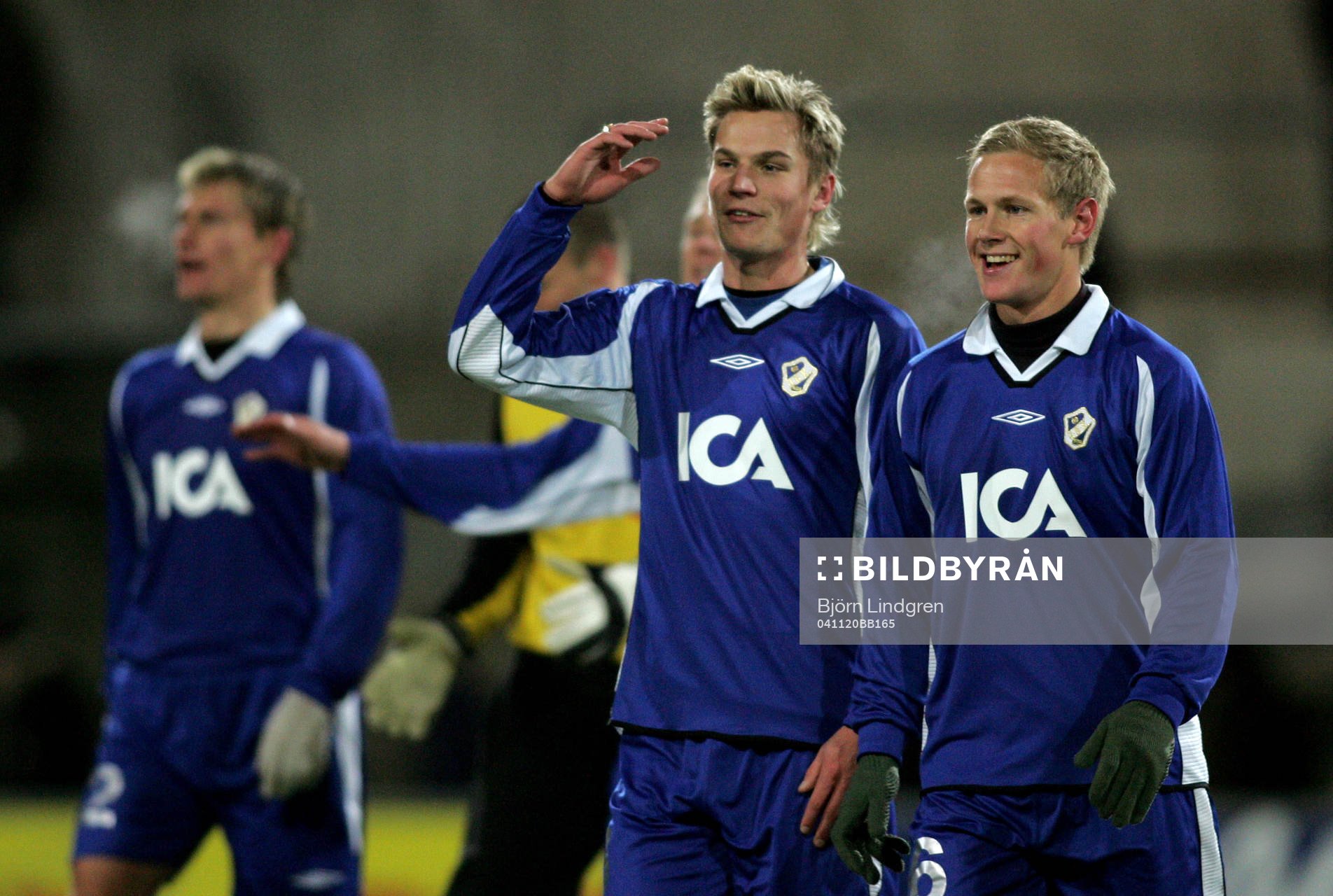 Markus Rosenberg och Magnus Andersson, Halmstad, glada