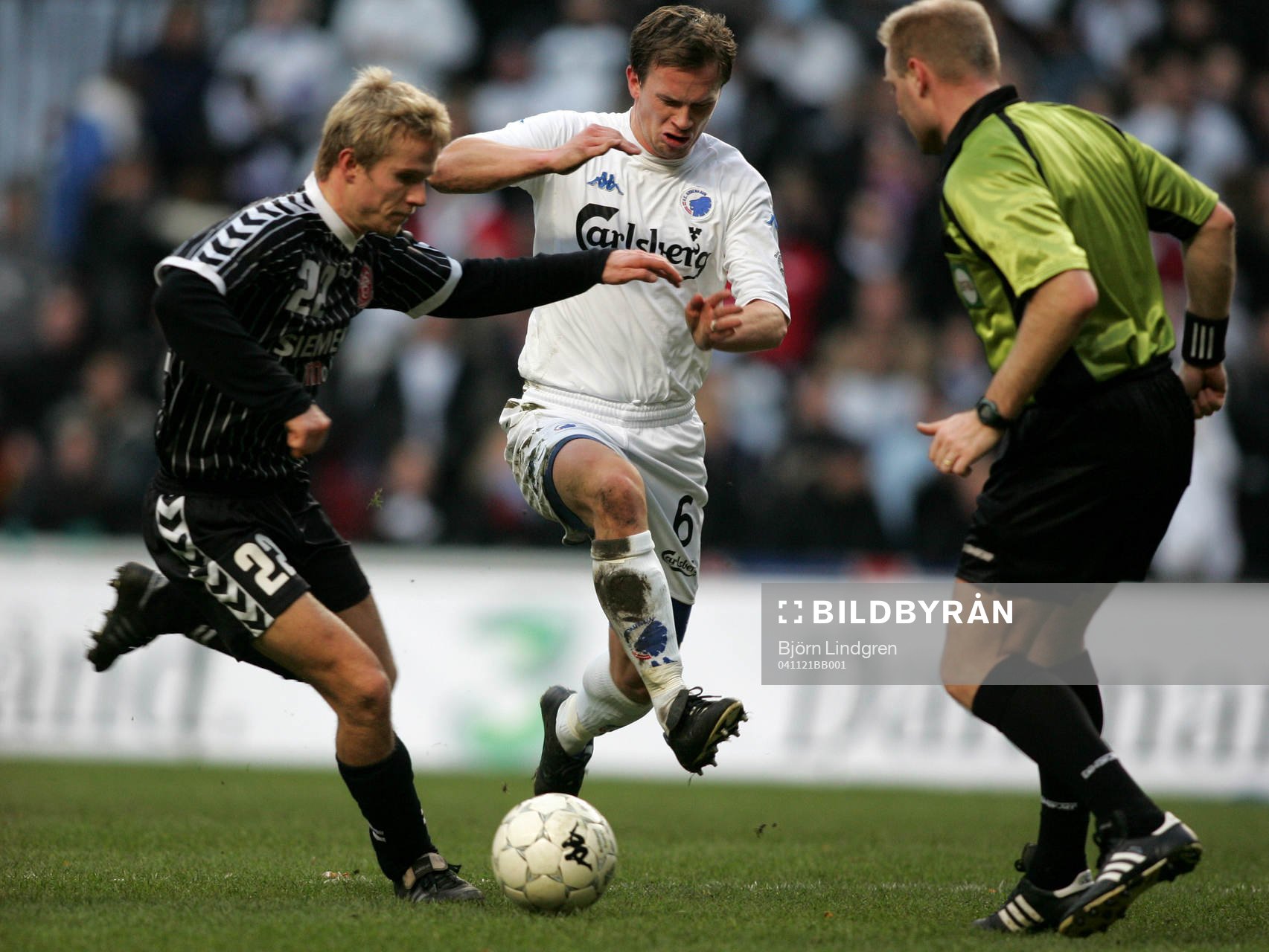 Fotboll, SAS-ligan, FC Köpenhamn - Aab Ålborg: Rasmus Würtz, Aab och Tobias Linderoth, FCK