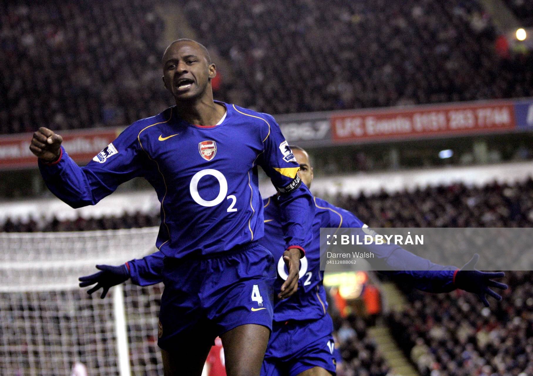 Patrick Vieira, Arsenal, jubel