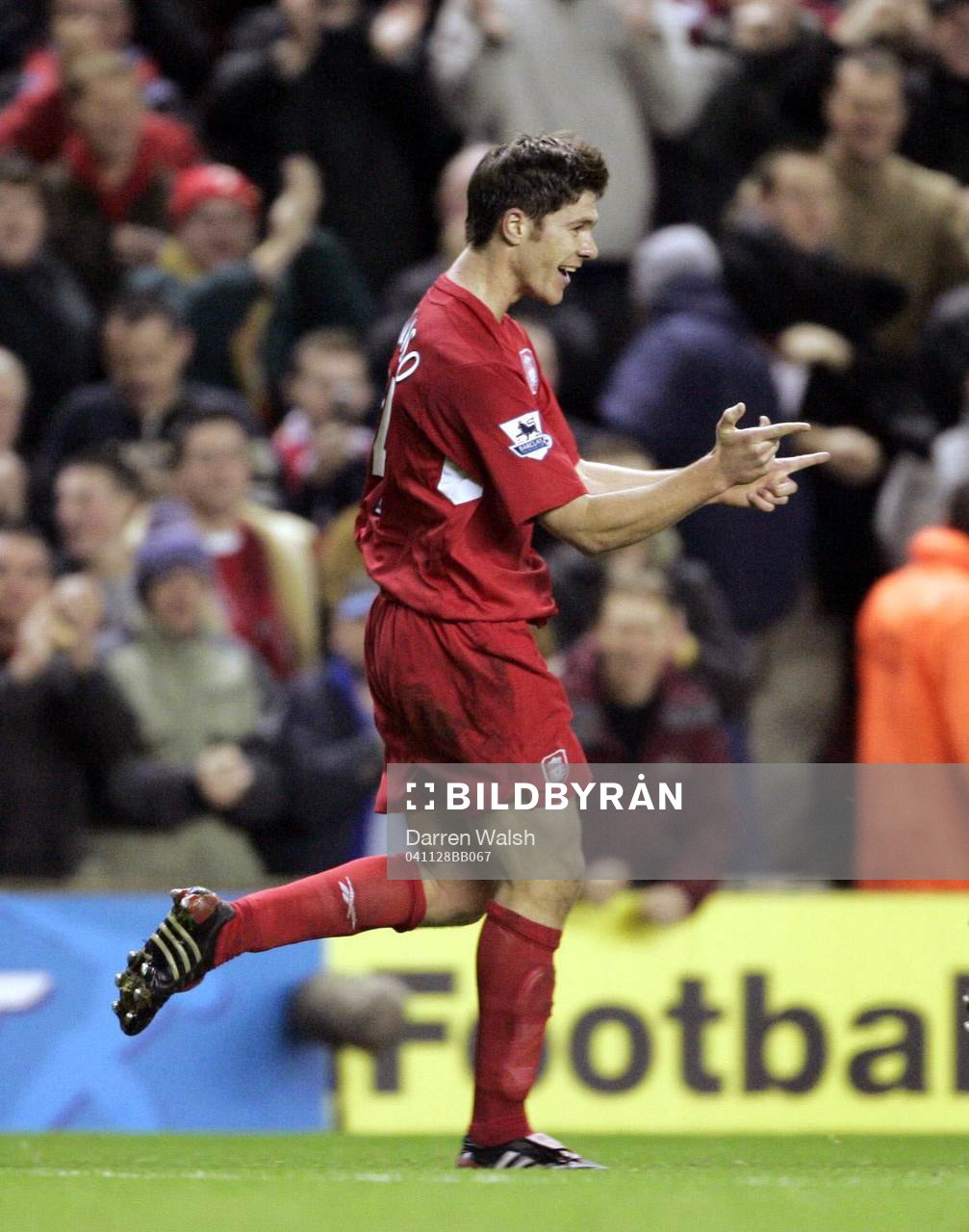 Xabi Alonso, Liverpool, jubel