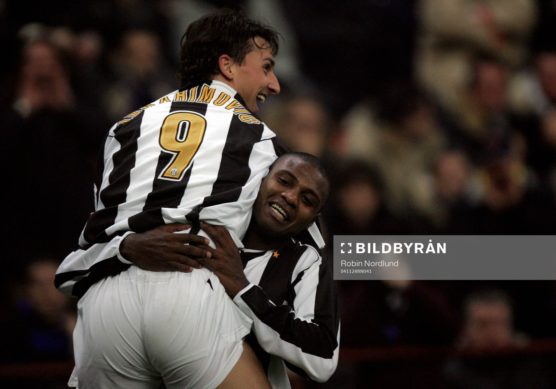Marcelo Zalayeta och Zlatan Ibrahimovic, Juventus. (jubel)