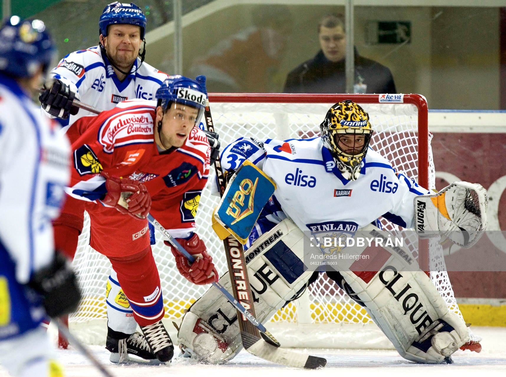Niklas Bäckström, målvakt och Jere Karalahti, Finland