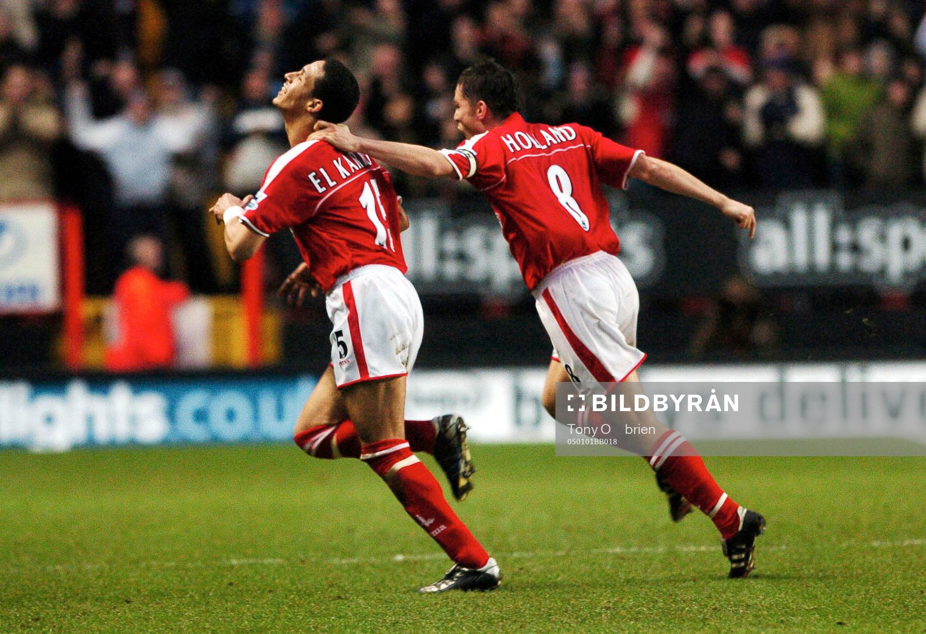 Talal El Karkouri, Charlton, jubel med Matt Holland