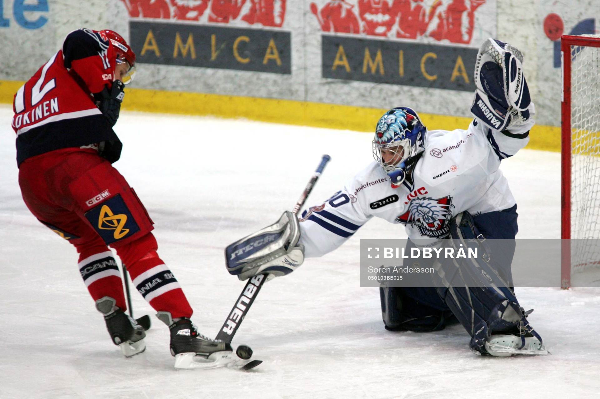 Olli Jokinen, Södertälje och Fredrik Norrena, målvakt,