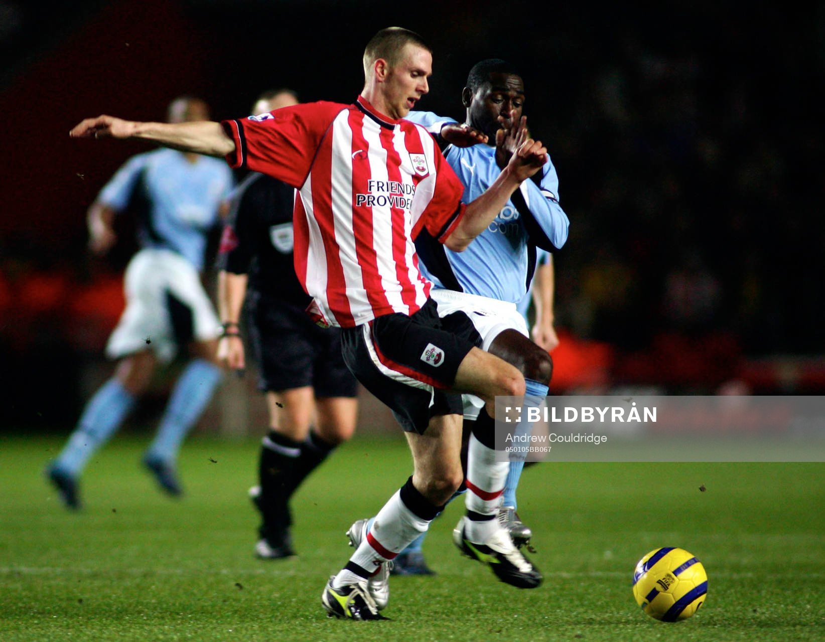 Calum Davenport, Southampton debuterar mot Andy Cole, Fulham