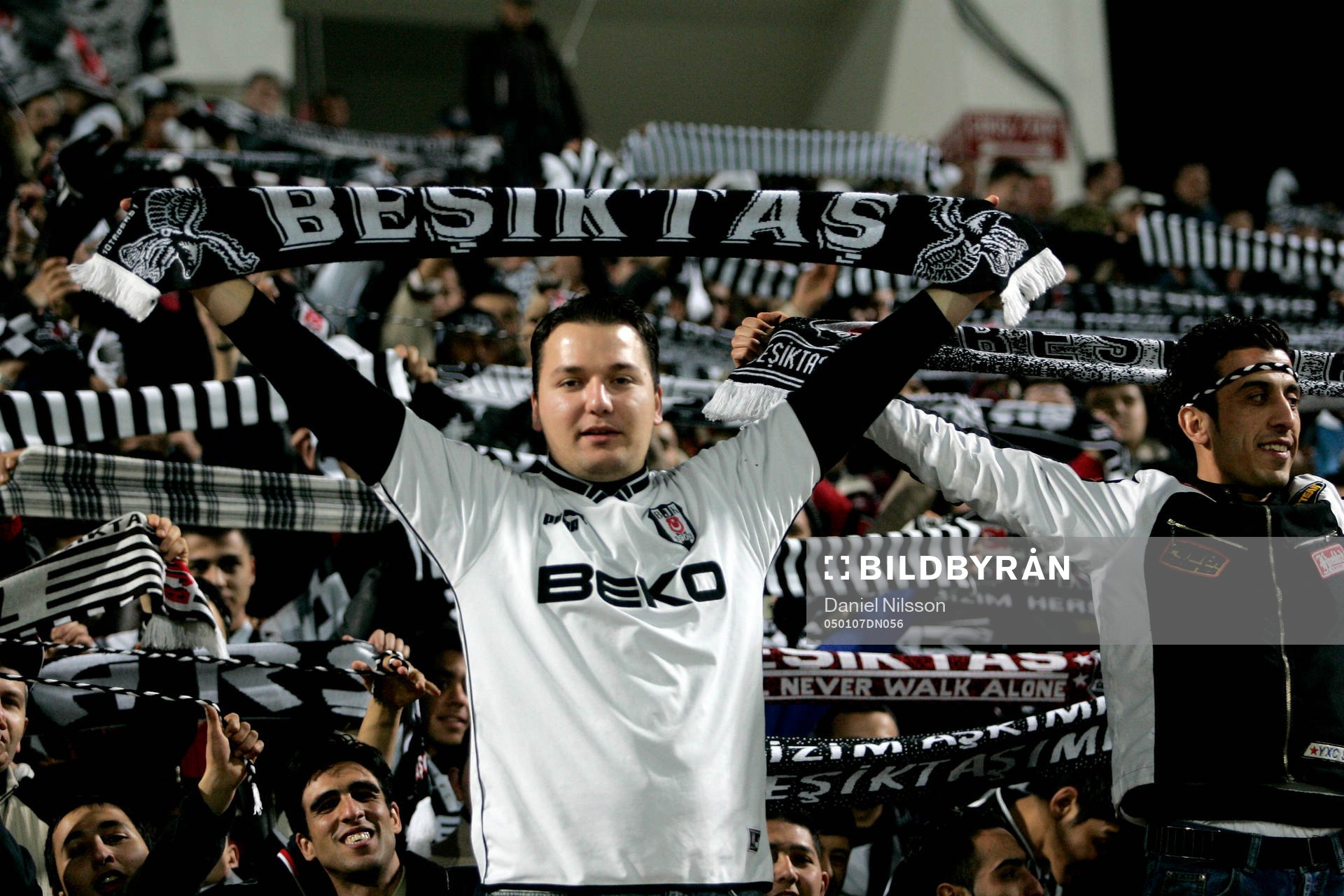 Glada Besiktas supportrar