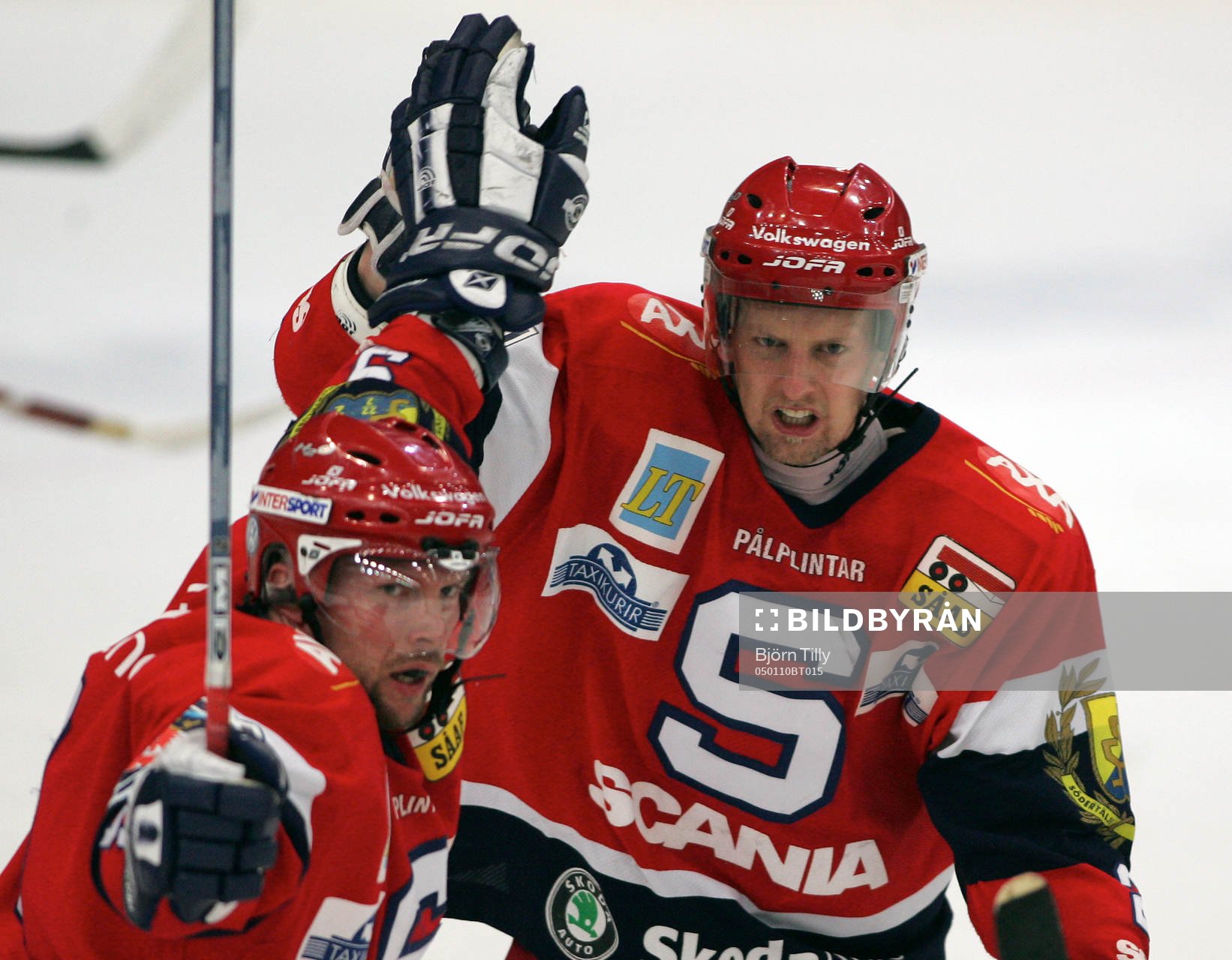 Anders Burström och Erik Norbäck, Södertälje. Jubel