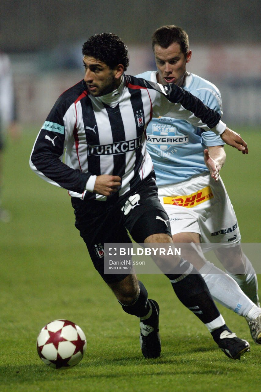 Fotboll, Malmö - Besiktas. Malmö FF spelar Efes Pilsen