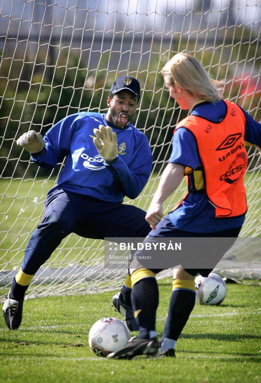 Eddie Gustafsson, målvakt och Fredrik Berglund