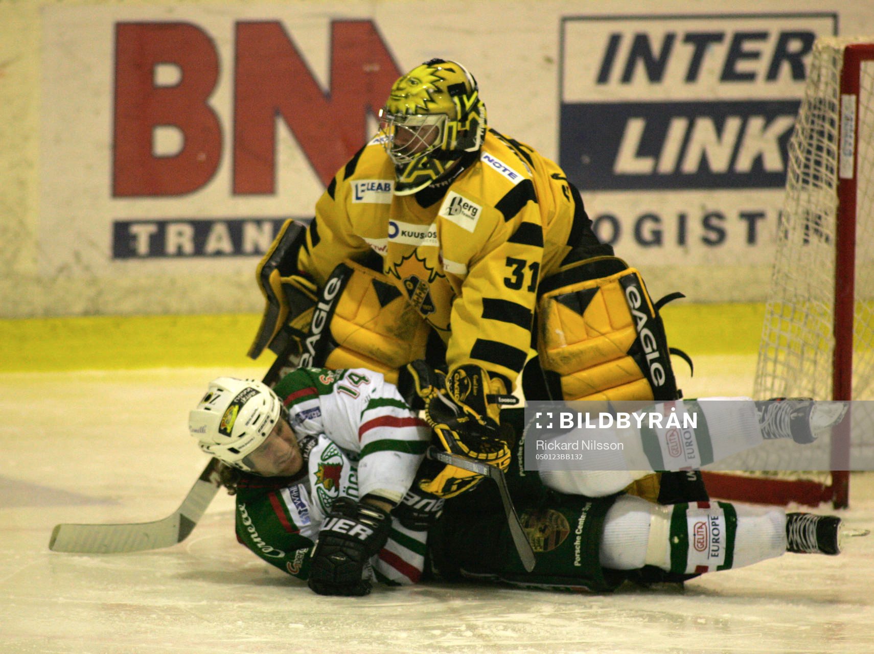 Sean Gauthuier, målvakt, Skellefteå och Mikael Gath,