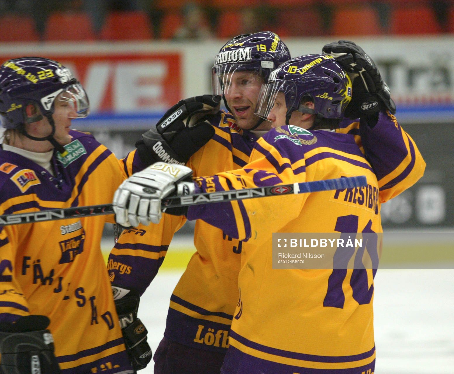 Mats Trygg, Peter Nordström och Pelle Prestberg, jubel,