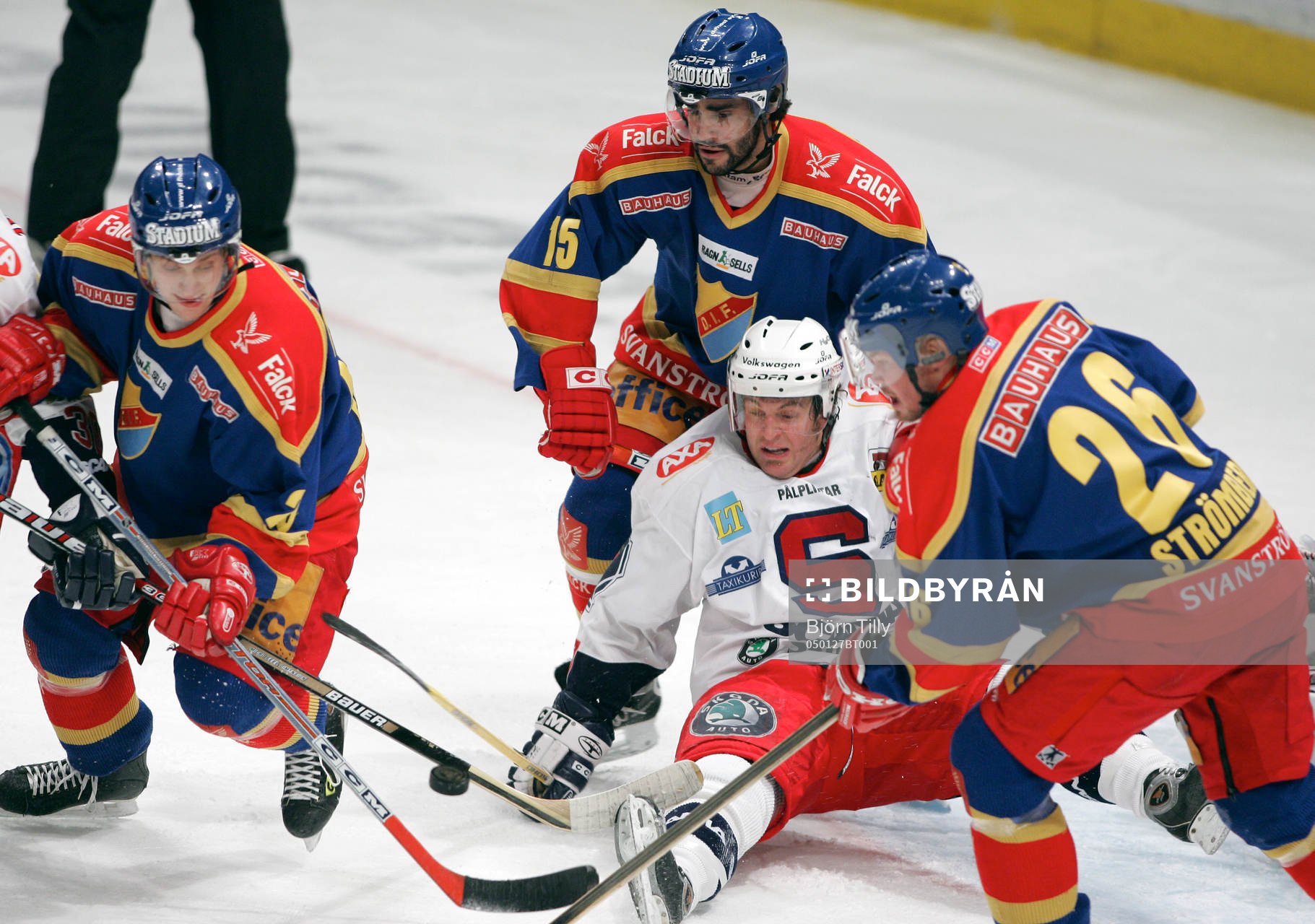 Christian Eklund, Johnny Oduya och Mika Strömberg,