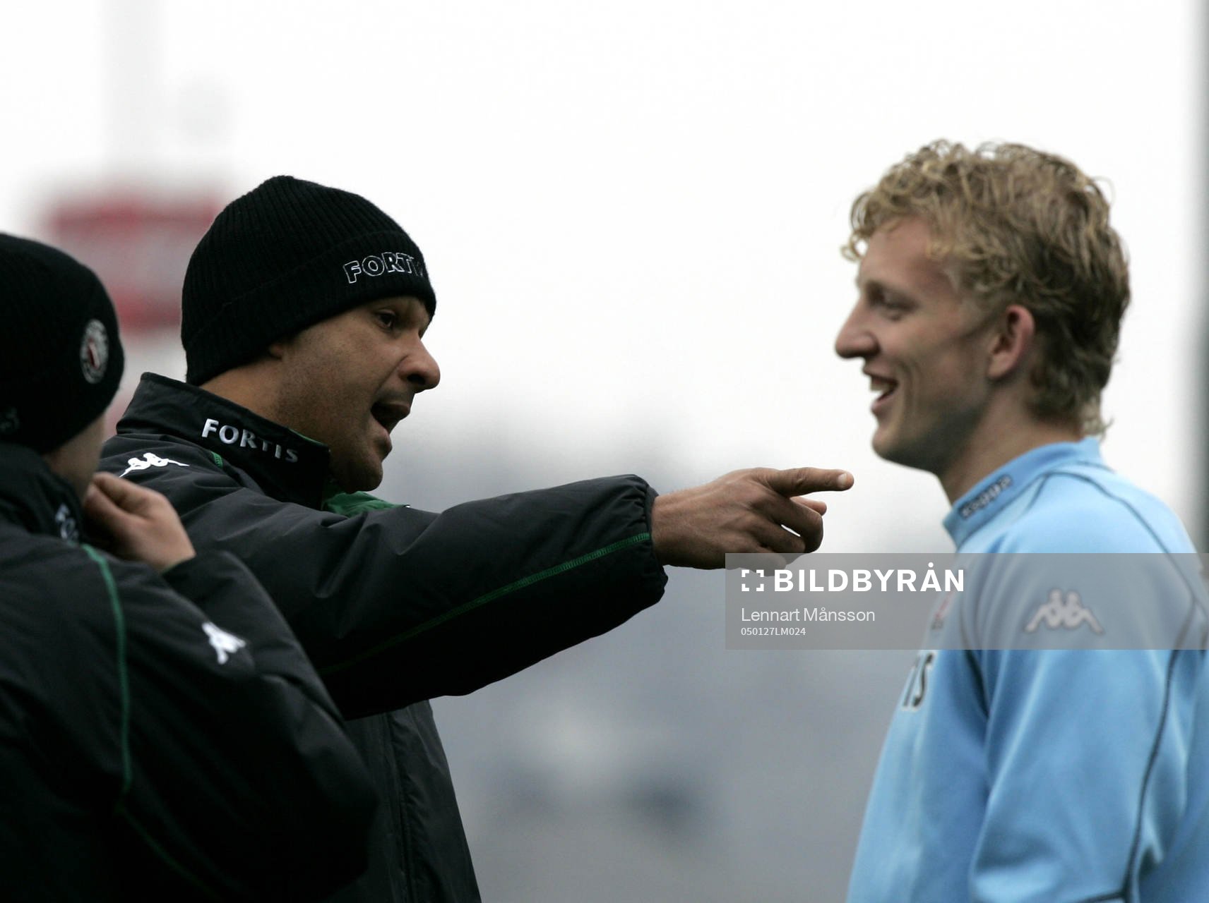 Ruud Gullit, tränare, och skytteligaledaren Dick Kuyt
