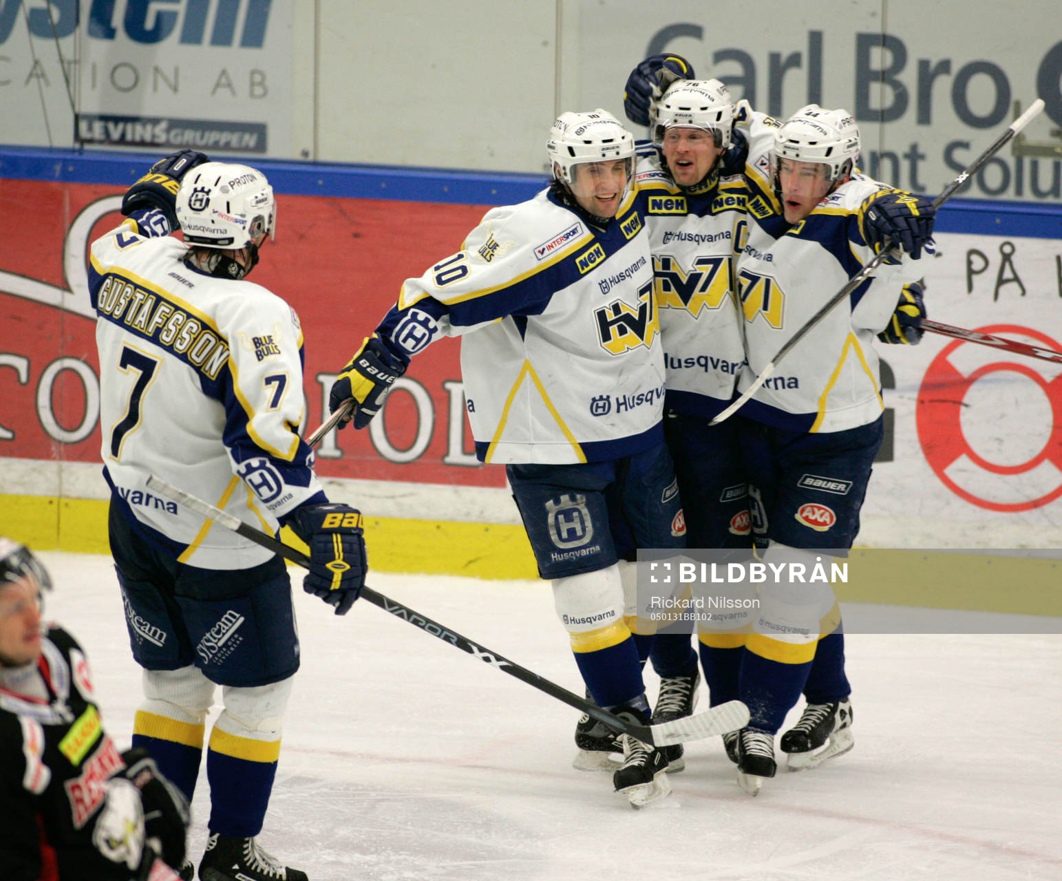 Stefan Hellkvist, Johan Davidsson och Simon Skoog, HV 71,