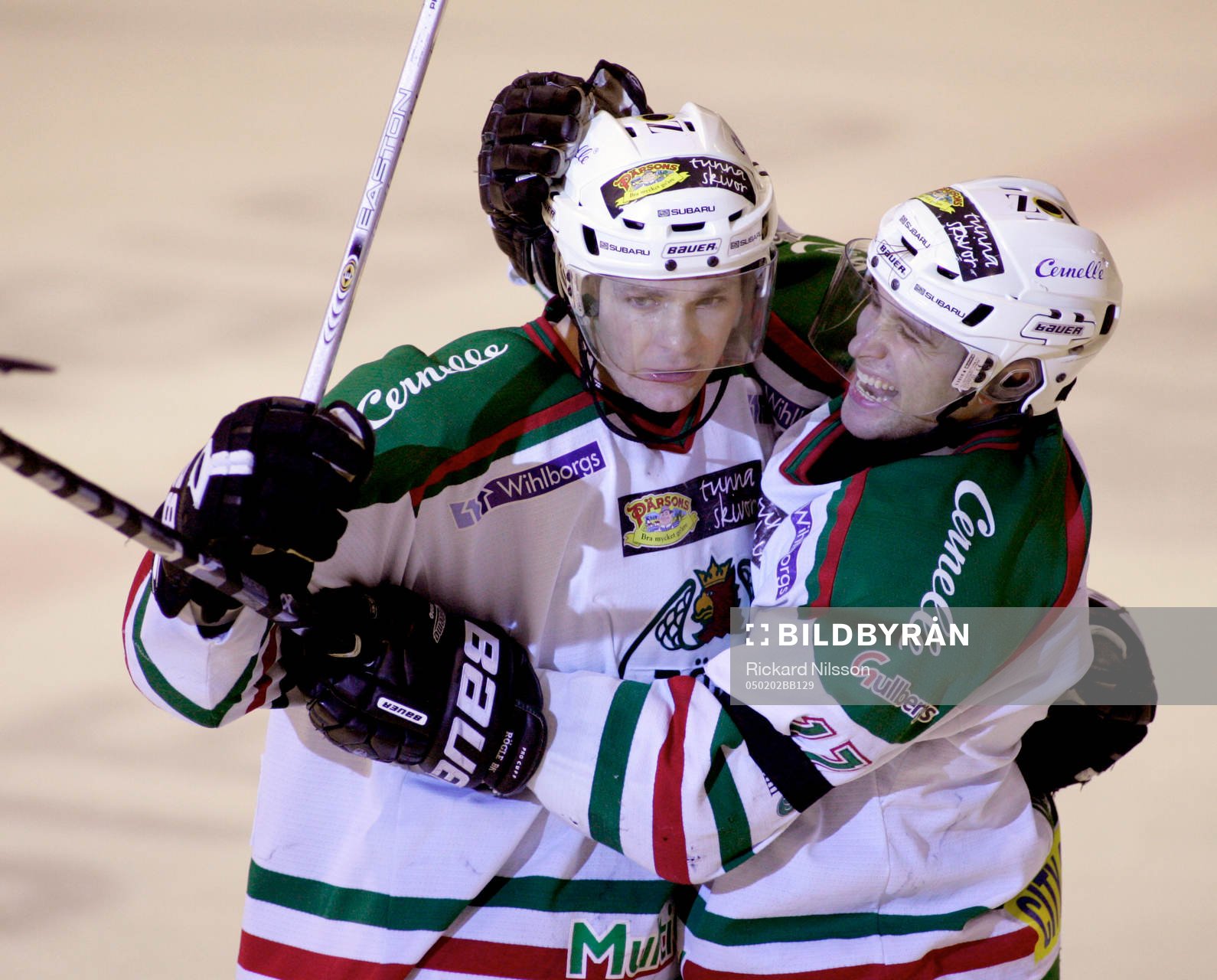 Byron Ritchie och Ryan Vesce, Rögle, jubel