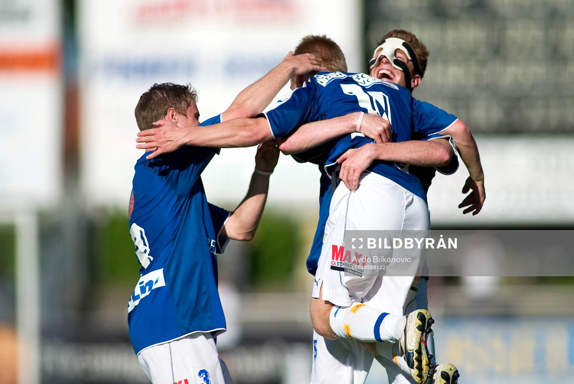 Alexander Steen, Dennis Melander och Mikael Bengtsson jublar