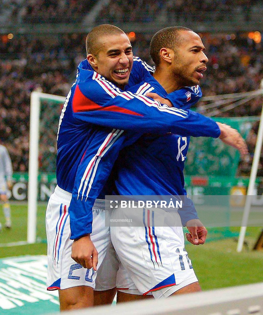 David Trezeguet och Thierry Henry, Frankrike, jubel