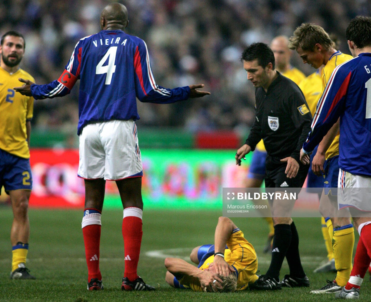 Patrick Vieira, Frankrike och  Marcus Allbäck. Sverige