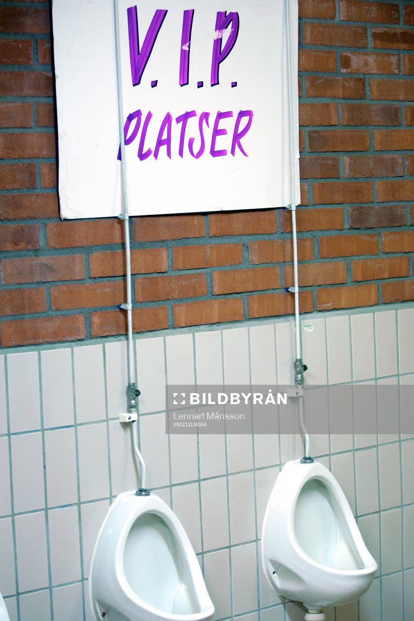 VIP-platser på herrtoaletten