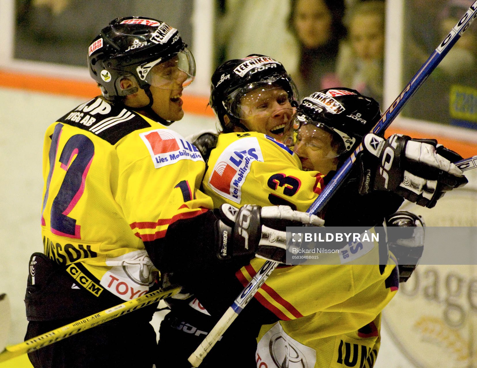 Fredrik Johansson, Sebastian Meijer och Tobias Lundqvist,