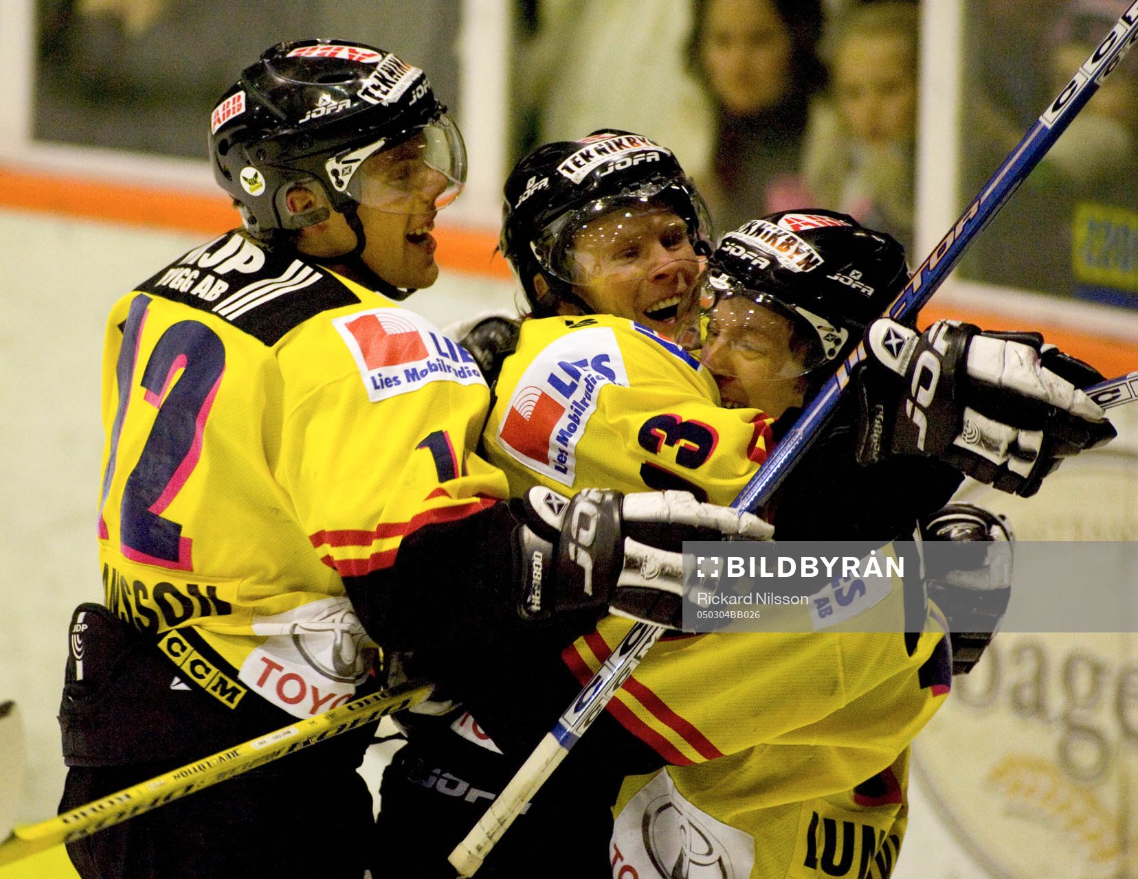 Fredrik Johansson, Sebastian Meijer och Tobias Lundqvist,