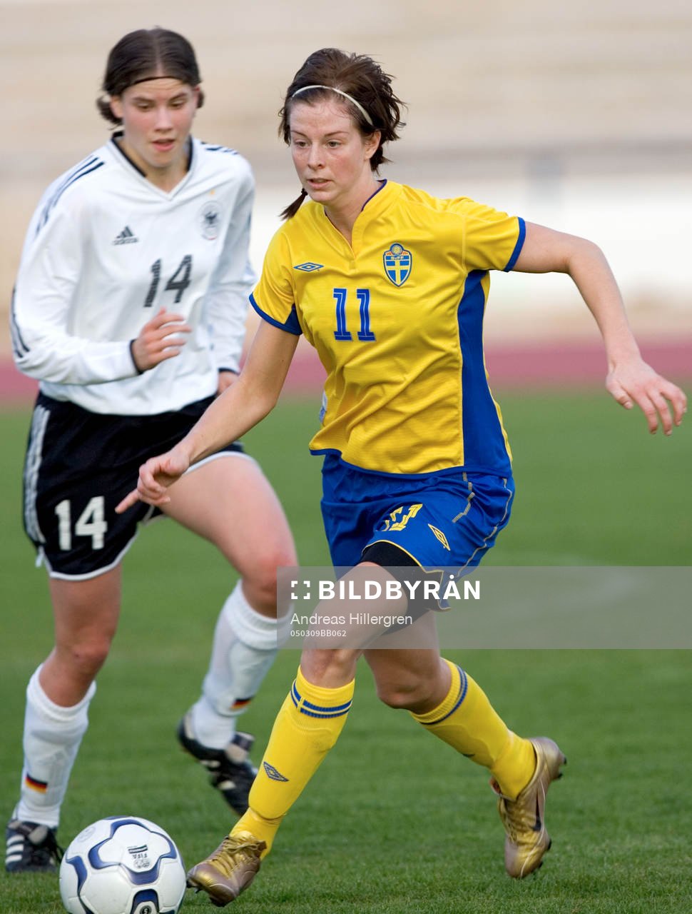 Sverige - Tyskland: Lotta Schelin och Nicke Kramn
